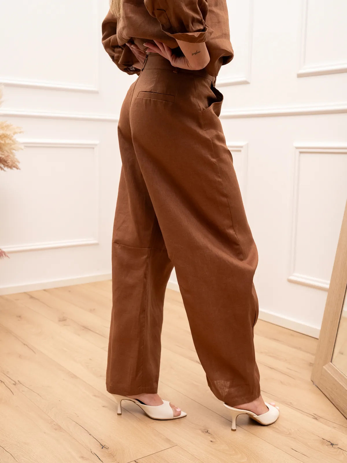 Vega - Pantalones Dreamer de lino desgastado